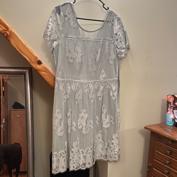 Maurices Green Embellished Ruffled Knee-Length Sundress - Picture 1 of 5